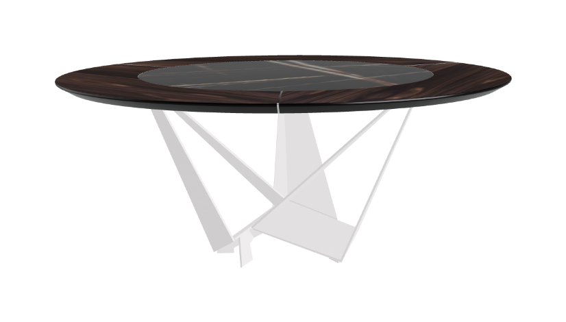 Cattelan Italia Skorpio Ker-Wood Round Swivel Dining Table 180