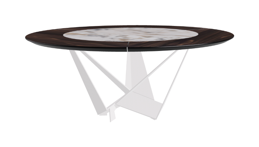 Cattelan Italia Skorpio Ker-Wood Round Swivel Dining Table 180