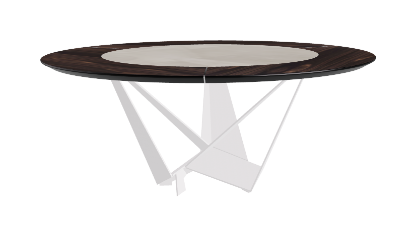 Cattelan Italia Skorpio Ker-Wood Round Swivel Dining Table 180