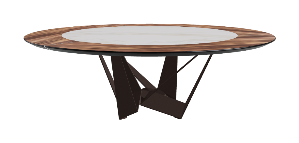 Cattelan Italia Skorpio Ker-Wood Round Dining Table 220