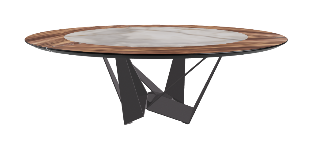 Cattelan Italia Skorpio Ker-Wood Round Dining Table 220