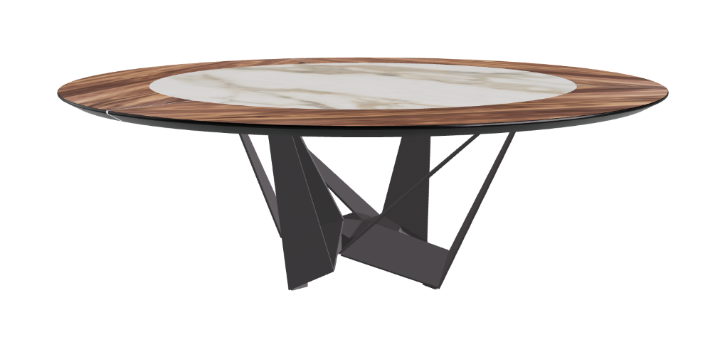 Cattelan Italia Skorpio Ker-Wood Round Dining Table 220