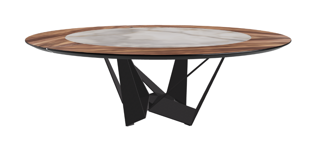 Cattelan Italia Skorpio Ker-Wood Round Dining Table 220
