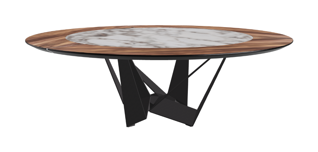 Cattelan Italia Skorpio Ker-Wood Round Dining Table 220