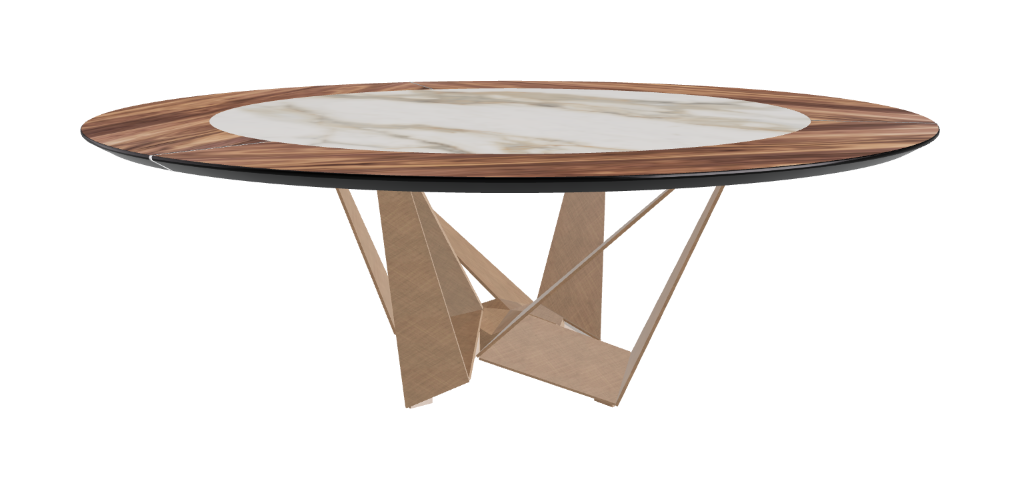 Cattelan Italia Skorpio Ker-Wood Round Dining Table 220