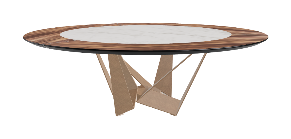 Cattelan Italia Skorpio Ker-Wood Round Dining Table 220