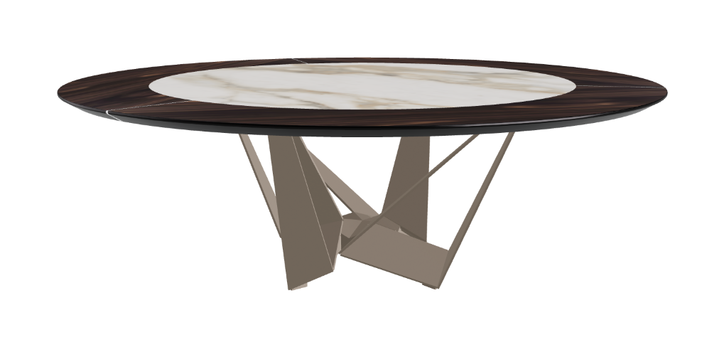 Cattelan Italia Skorpio Ker-Wood Round Dining Table 220
