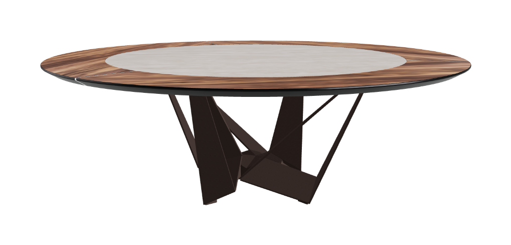 Cattelan Italia Skorpio Ker-Wood Round Swivel Dining Table 220