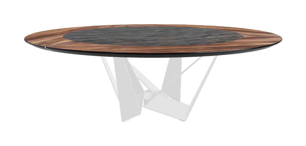 Cattelan Italia Skorpio Ker-Wood Round Swivel Dining Table 220