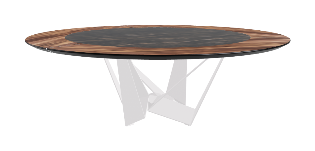 Cattelan Italia Skorpio Ker-Wood Round Swivel Dining Table 220