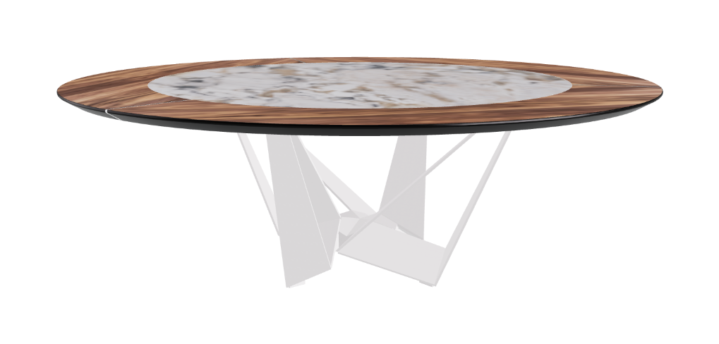Cattelan Italia Skorpio Ker-Wood Round Swivel Dining Table 220
