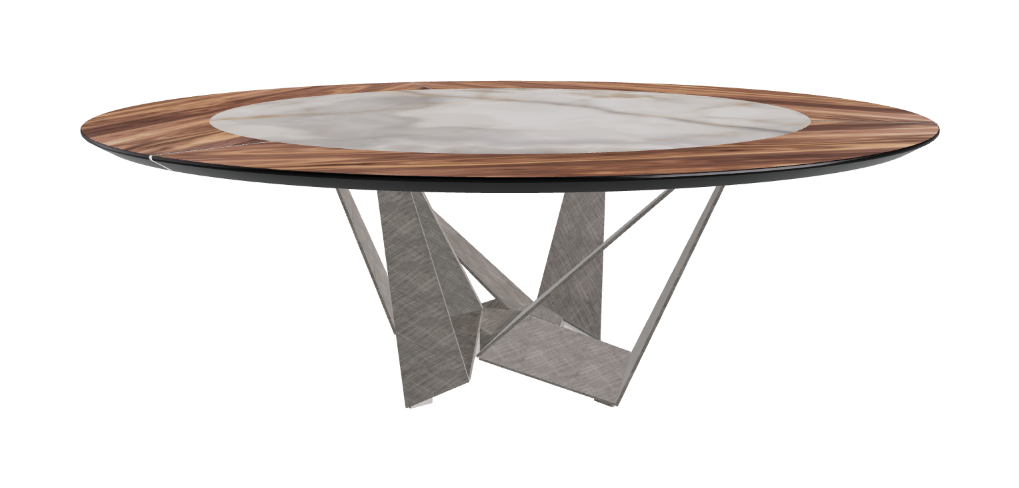Cattelan Italia Skorpio Ker-Wood Round Swivel Dining Table 220