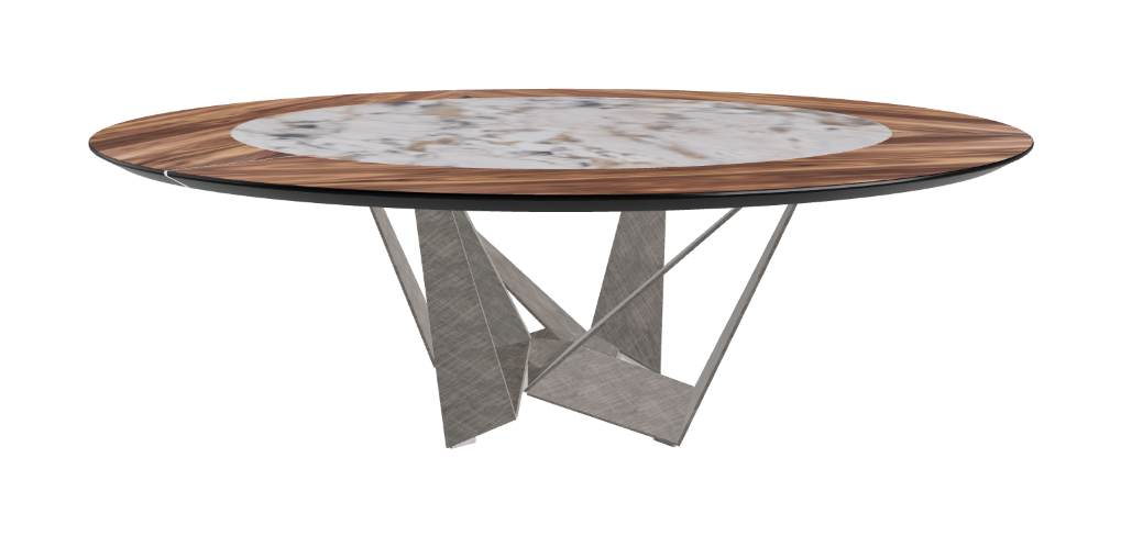 Cattelan Italia Skorpio Ker-Wood Round Swivel Dining Table 220