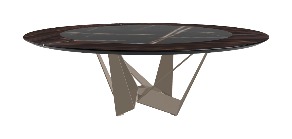 Cattelan Italia Skorpio Ker-Wood Round Swivel Dining Table 220