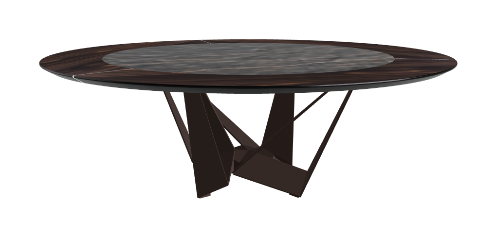 Cattelan Italia Skorpio Ker-Wood Round Swivel Dining Table 220