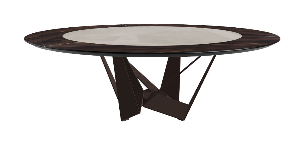 Cattelan Italia Skorpio Ker-Wood Round Swivel Dining Table 220