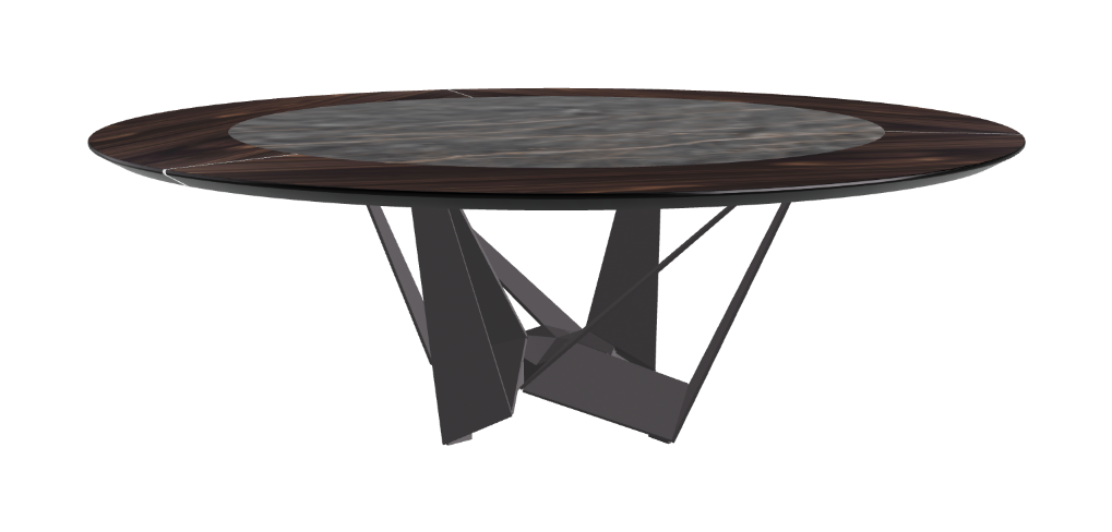 Cattelan Italia Skorpio Ker-Wood Round Swivel Dining Table 220