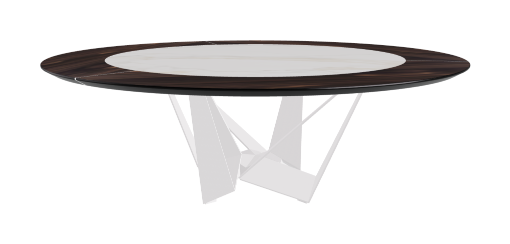 Cattelan Italia Skorpio Ker-Wood Round Swivel Dining Table 220
