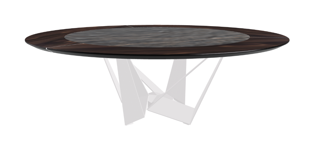 Cattelan Italia Skorpio Ker-Wood Round Swivel Dining Table 220