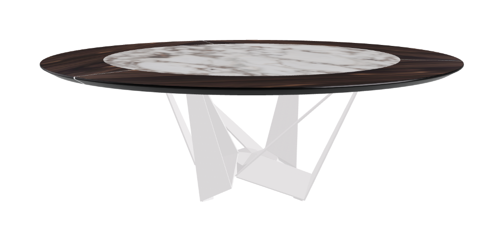 Cattelan Italia Skorpio Ker-Wood Round Swivel Dining Table 220