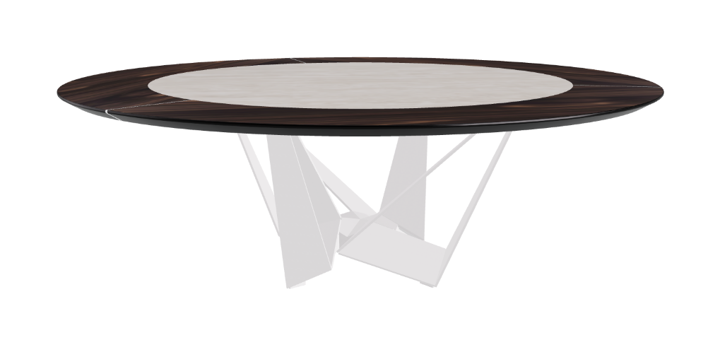 Cattelan Italia Skorpio Ker-Wood Round Swivel Dining Table 220