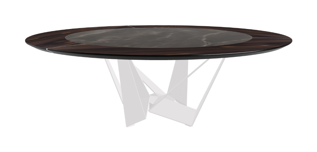 Cattelan Italia Skorpio Ker-Wood Round Swivel Dining Table 220