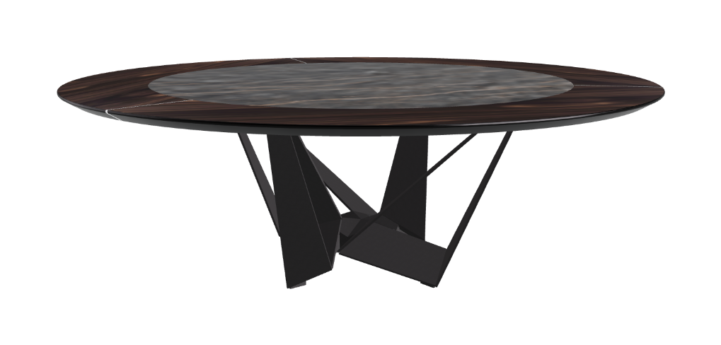 Cattelan Italia Skorpio Ker-Wood Round Swivel Dining Table 220