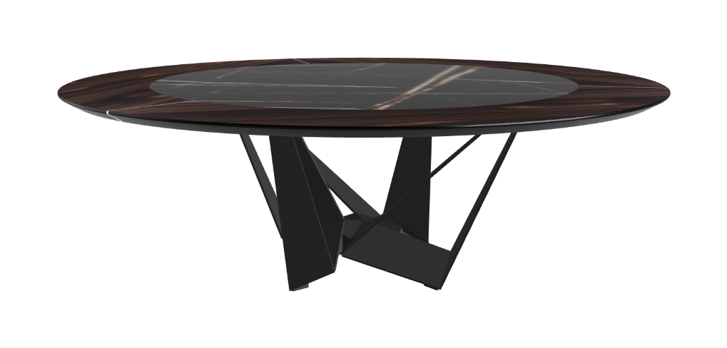 Cattelan Italia Skorpio Ker-Wood Round Swivel Dining Table 220