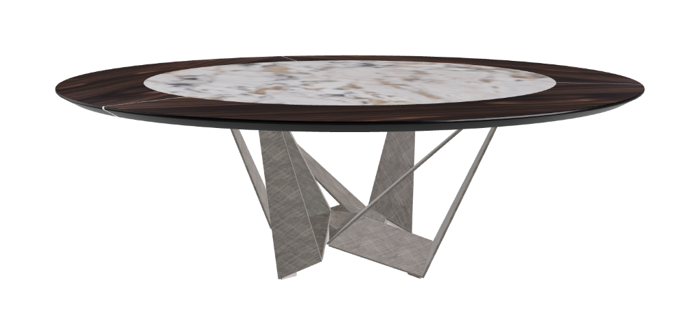 Cattelan Italia Skorpio Ker-Wood Round Swivel Dining Table 220