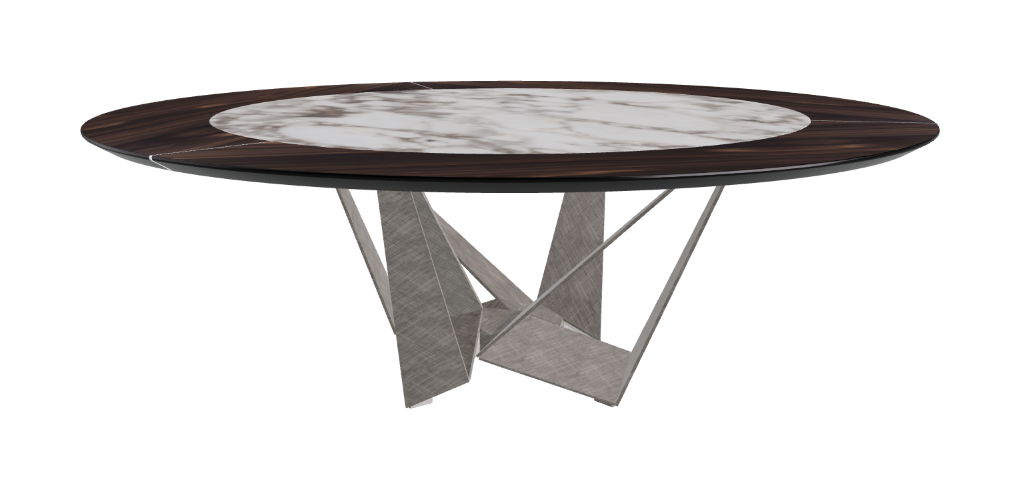 Cattelan Italia Skorpio Ker-Wood Round Swivel Dining Table 220