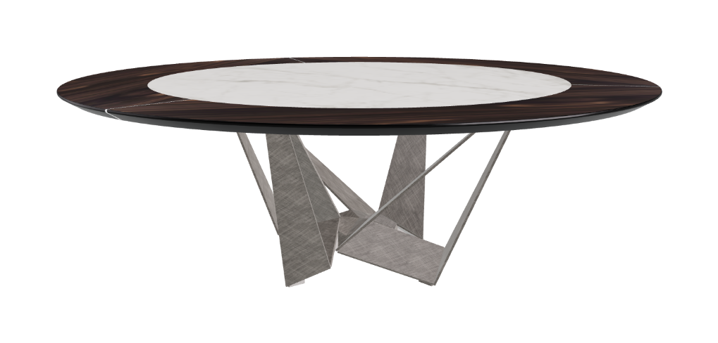 Cattelan Italia Skorpio Ker-Wood Round Swivel Dining Table 220