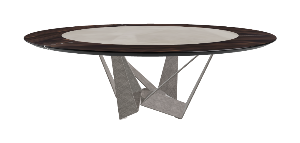 Cattelan Italia Skorpio Ker-Wood Round Swivel Dining Table 220