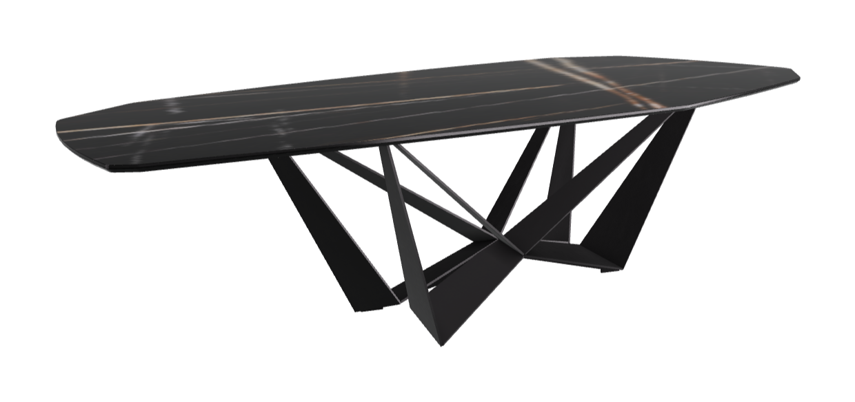 Cattelan Italia Skorpio Keramik Biscuit & Polygon Shaped Dining Table