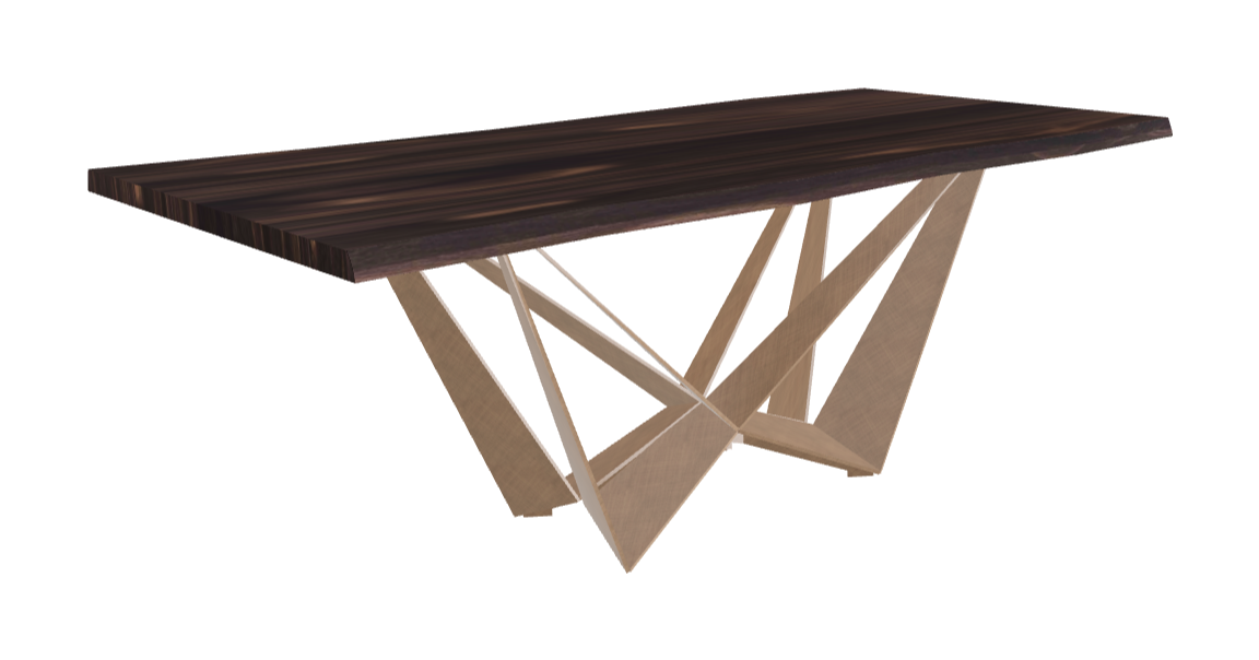 Cattelan Italia Skorpio Wood Live Edged Dining Table