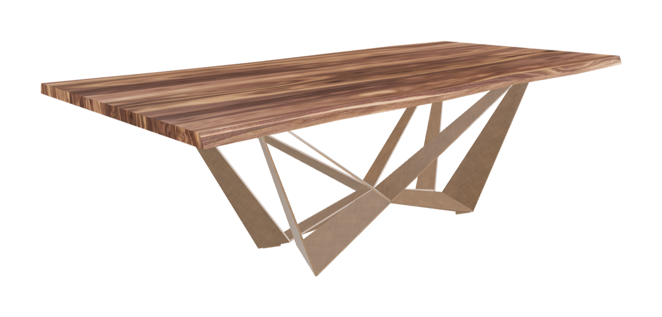 Cattelan Italia Skorpio Wood Live Edged Dining Table