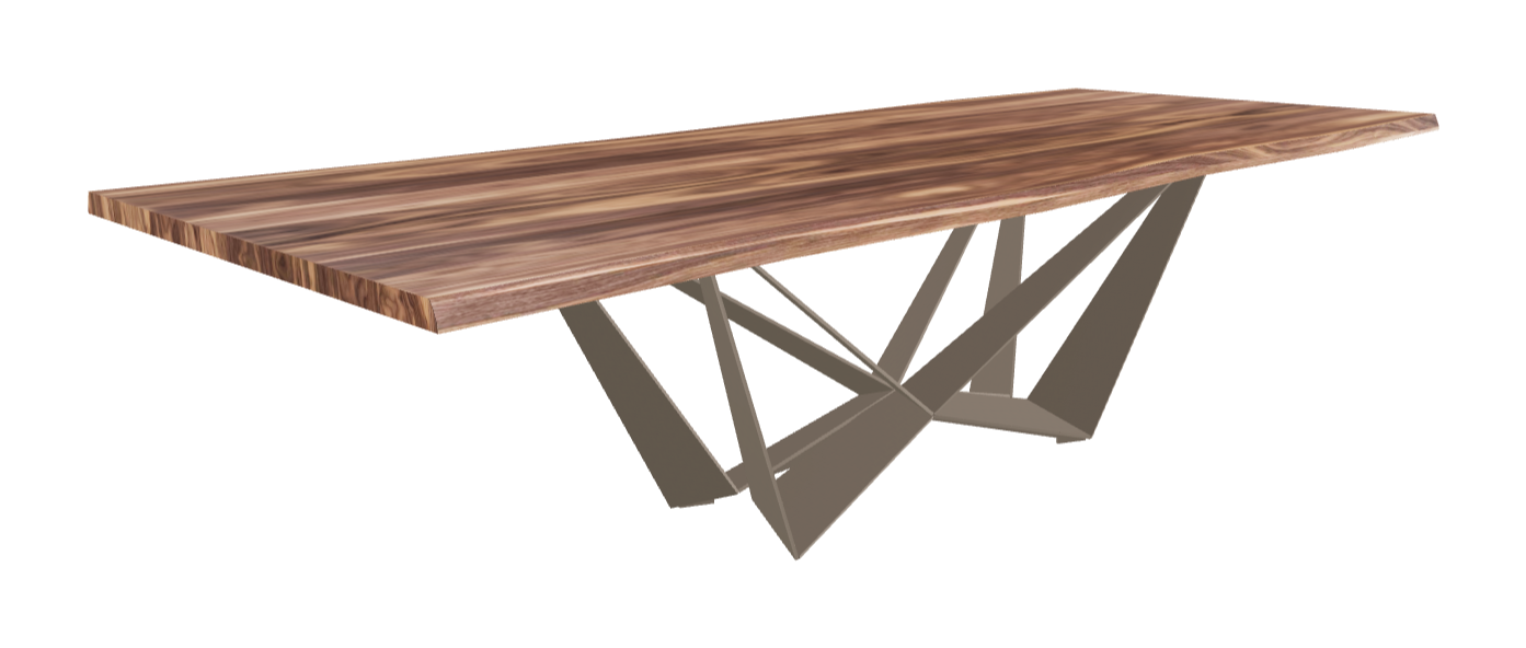 Cattelan Italia Skorpio Wood Live Edged Dining Table