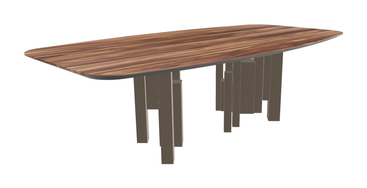 Cattelan Italia Skyline Wood Barrel-Shaped Dining Table