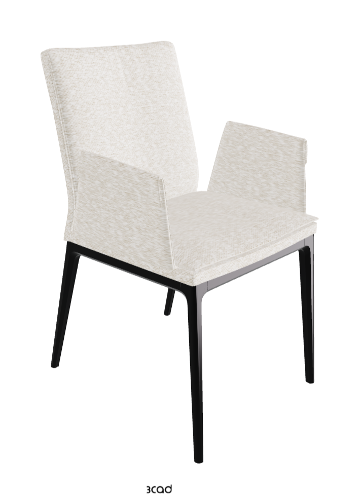 Sofia Dining Armchair_Matt Black_Fabric_B241