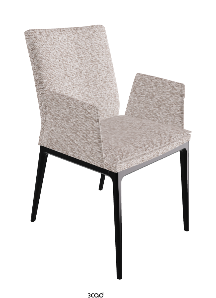 Sofia Dining Armchair_Matt Black_Fabric_B242