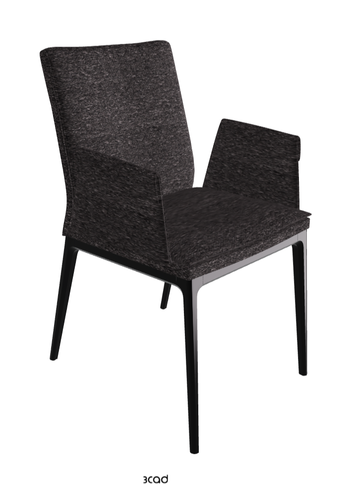 Sofia Dining Armchair_Matt Black_Fabric_B246