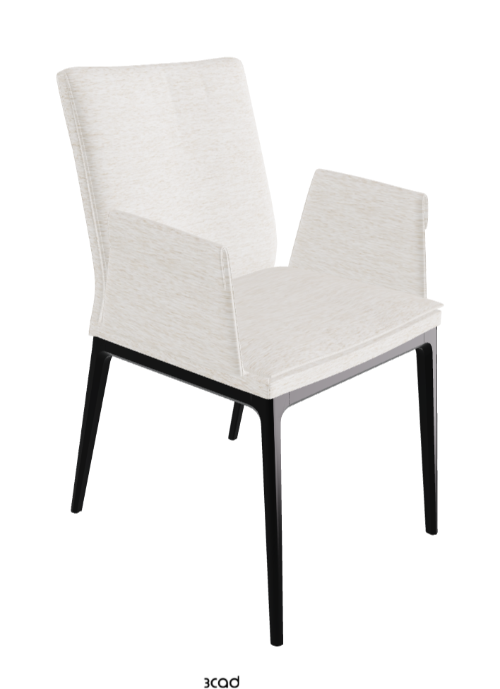 Sofia Dining Armchair_Matt Black_Fabric_B730
