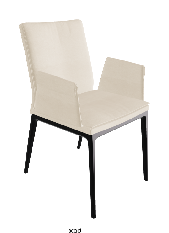 Sofia Dining Armchair_Matt Black_Fabric_B922