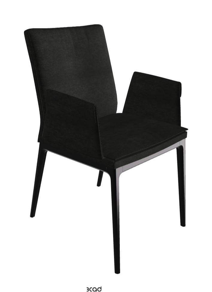 Sofia Dining Armchair_Matt Black_Fabric_B932