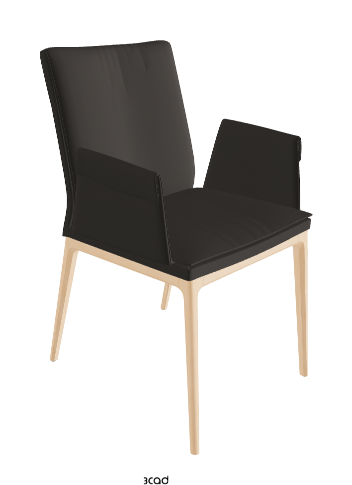 Sofia Dining Armchair_Natural Stained Beech_Soft Leather_Piombo