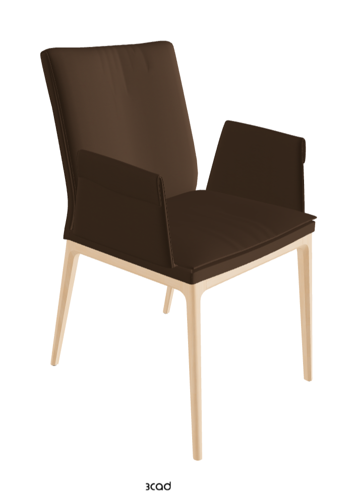 Sofia Dining Armchair_Natural Stained Beech_Soft Leather_Biscotto