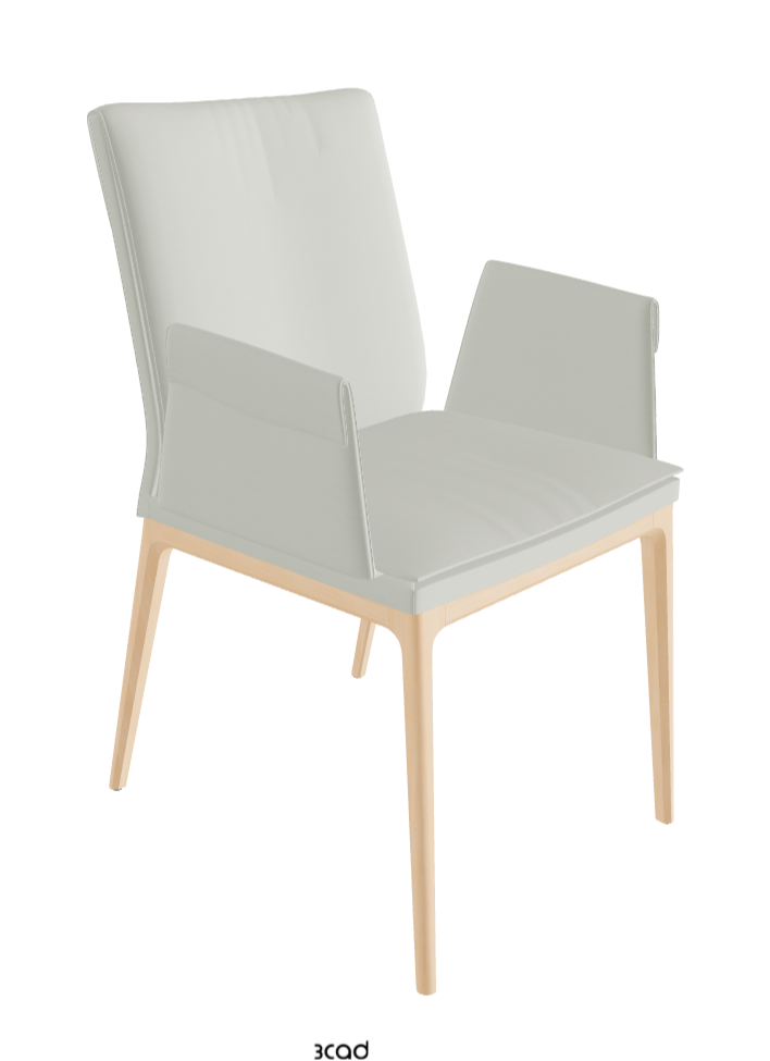 Sofia Dining Armchair_Natural Stained Beech_Soft Leather_Artico