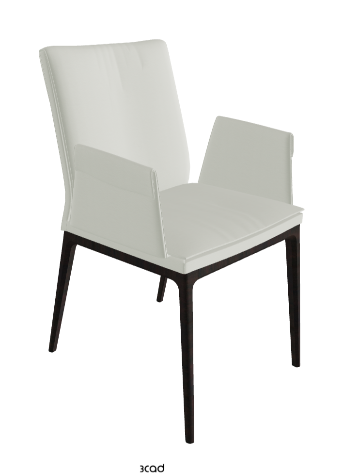 Sofia Dining Armchair_Dark Wenghe Stained Beech_Soft Leather_Artico