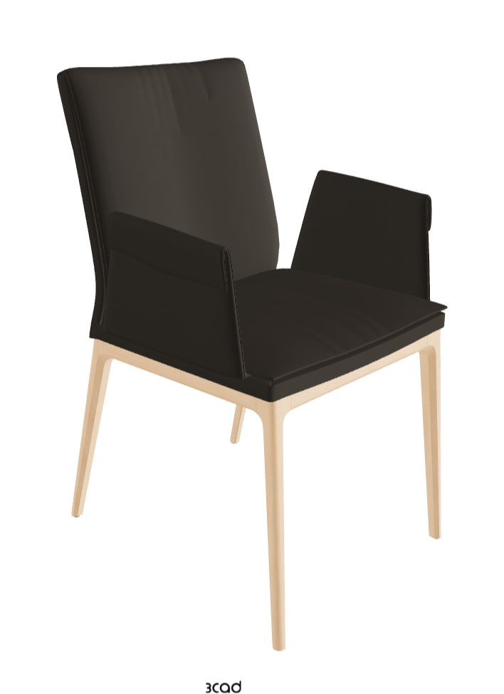 Sofia Dining Armchair_Natural Stained Beech_Synthetic Leather_Fossil