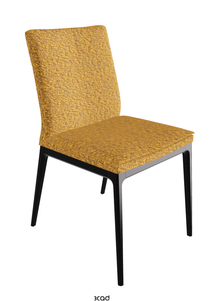 Sofia Dining Chair_Matt Black_Fabric_B247