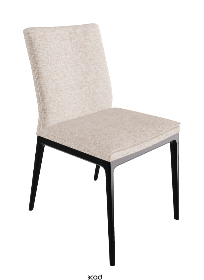 Sofia Dining Chair_Matt Black_Fabric_B732